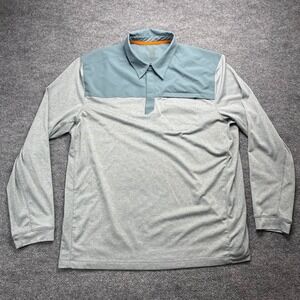 5.11 Tactical Rapid Response Mens XL Long Sleeve Polo Shirt Grey Blue